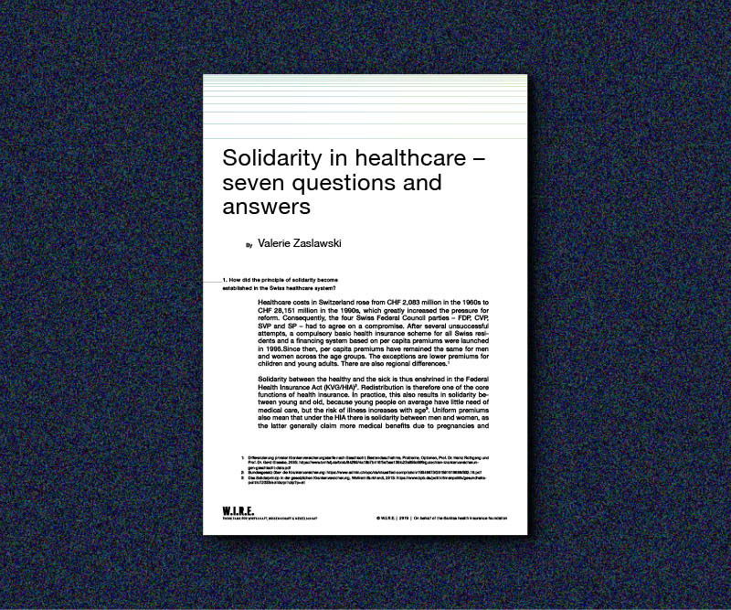 Solidarity in healthcare – seven questions and answers - W.I.R.E.